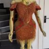 Gilded Rose Beaded After-Party Dress