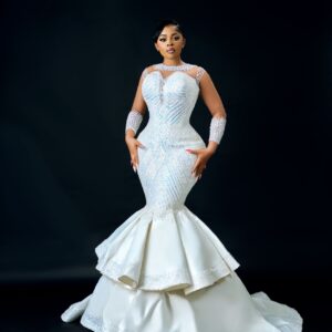 Alternative view of Pearl Cascade Tiered Mermaid Wedding Dress